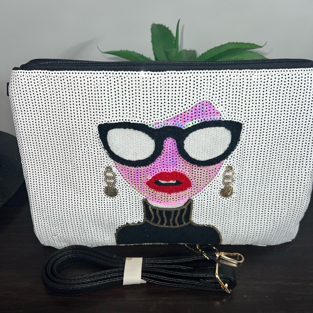 Oversized Sequin Clutch